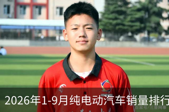 2026年1-9月纯电动汽车销量排行榜
